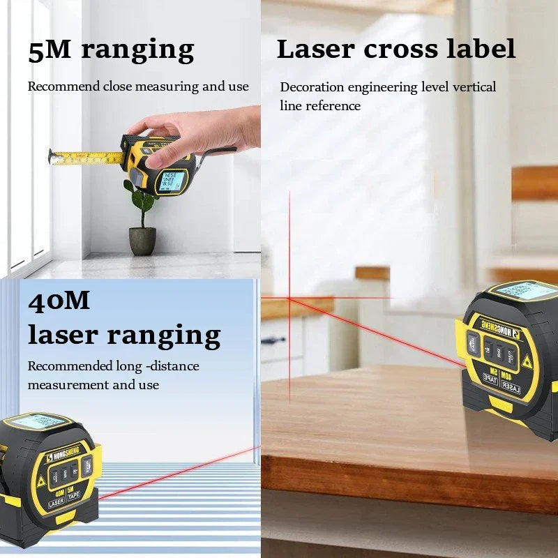 Master Create™ 3-In-1 Infrared Laser Tape Measuring