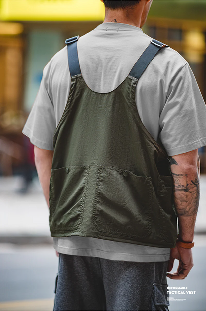 Master Create™ Retro Multi-pocket Urban Outdoor Deformable Tectical Vest Tactical Backpack